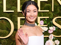 Anna Sawai wearing a Dior dress and Cartier jewelry arrives at the 82nd Annual Golden Globe Awards held at The Beverly Hilton Hotel on Janua...