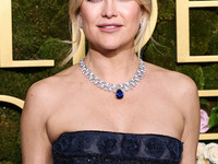 Kate Hudson wearing Carolina Herrera arrives at the 82nd Annual Golden Globe Awards held at The Beverly Hilton Hotel on January 5, 2025 in B...