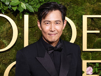 Lee Jung-jae wearing Gucci arrives at the 82nd Annual Golden Globe Awards held at The Beverly Hilton Hotel on January 5, 2025 in Beverly Hil...