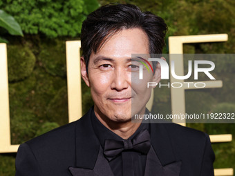 Lee Jung-jae wearing Gucci arrives at the 82nd Annual Golden Globe Awards held at The Beverly Hilton Hotel on January 5, 2025 in Beverly Hil...