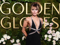 Miley Cyrus wearing Celine with Da Beers jewelry arrives at the 82nd Annual Golden Globe Awards held at The Beverly Hilton Hotel on January...