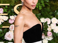 Zoe Kravitz wearing Saint Laurent arrives at the 82nd Annual Golden Globe Awards held at The Beverly Hilton Hotel on January 5, 2025 in Beve...