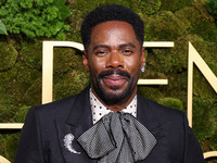 Colman Domingo wearing Valentino arrives at the 82nd Annual Golden Globe Awards held at The Beverly Hilton Hotel on January 5, 2025 in Bever...