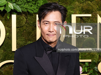 Lee Jung-jae wearing Gucci arrives at the 82nd Annual Golden Globe Awards held at The Beverly Hilton Hotel on January 5, 2025 in Beverly Hil...