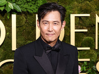 Lee Jung-jae wearing Gucci arrives at the 82nd Annual Golden Globe Awards held at The Beverly Hilton Hotel on January 5, 2025 in Beverly Hil...