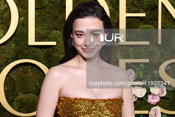 Mikey Madison wearing custom Bottega Veneta arrives at the 82nd Annual Golden Globe Awards held at The Beverly Hilton Hotel on January 5, 20...