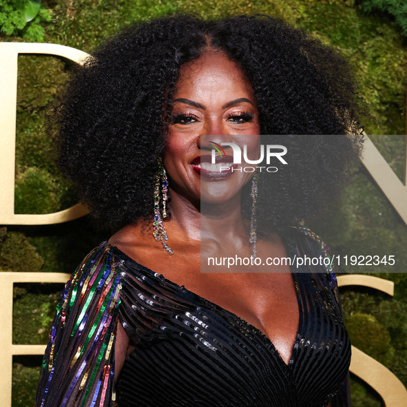 Viola Davis wearing Gucci arrives at the 82nd Annual Golden Globe Awards held at The Beverly Hilton Hotel on January 5, 2025 in Beverly Hill...