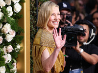 Cate Blanchett arrives at the 82nd Annual Golden Globe Awards held at The Beverly Hilton Hotel on January 5, 2025 in Beverly Hills, Los Ange...