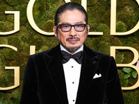 Hiroyuki Sanada arrives at the 82nd Annual Golden Globe Awards held at The Beverly Hilton Hotel on January 5, 2025 in Beverly Hills, Los Ang...