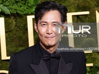 Lee Jung-jae wearing Gucci arrives at the 82nd Annual Golden Globe Awards held at The Beverly Hilton Hotel on January 5, 2025 in Beverly Hil...