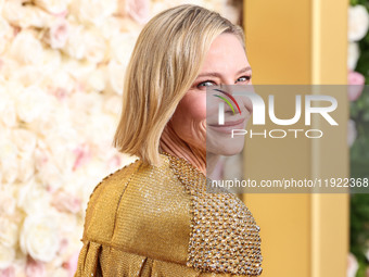 Cate Blanchett arrives at the 82nd Annual Golden Globe Awards held at The Beverly Hilton Hotel on January 5, 2025 in Beverly Hills, Los Ange...