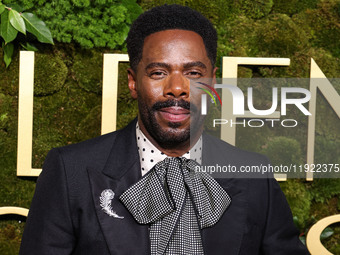 Colman Domingo wearing Valentino arrives at the 82nd Annual Golden Globe Awards held at The Beverly Hilton Hotel on January 5, 2025 in Bever...