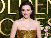 Mikey Madison wearing custom Bottega Veneta arrives at the 82nd Annual Golden Globe Awards held at The Beverly Hilton Hotel on January 5, 20...