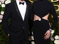 Jaron Varsano and wife Gal Gadot arrive at the 82nd Annual Golden Globe Awards held at The Beverly Hilton Hotel on January 5, 2025 in Beverl...