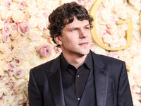 Jesse Eisenberg arrives at the 82nd Annual Golden Globe Awards held at The Beverly Hilton Hotel on January 5, 2025 in Beverly Hills, Los Ang...