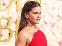 Maren Morris wearing Carolina Herrera arrives at the 82nd Annual Golden Globe Awards held at The Beverly Hilton Hotel on January 5, 2025 in...