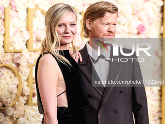 Kirsten Dunst and husband Jesse Plemons arrive at the 82nd Annual Golden Globe Awards held at The Beverly Hilton Hotel on January 5, 2025 in...