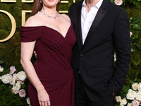 Amy Adams and husband Darren Le Gallo arrive at the 82nd Annual Golden Globe Awards held at The Beverly Hilton Hotel on January 5, 2025 in B...