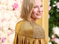 Cate Blanchett arrives at the 82nd Annual Golden Globe Awards held at The Beverly Hilton Hotel on January 5, 2025 in Beverly Hills, Los Ange...