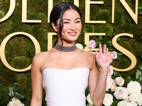 Anna Sawai wearing a Dior dress and Cartier jewelry arrives at the 82nd Annual Golden Globe Awards held at The Beverly Hilton Hotel on Janua...