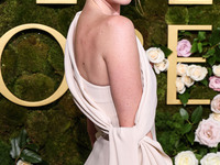 Hannah Einbinder arrives at the 82nd Annual Golden Globe Awards held at The Beverly Hilton Hotel on January 5, 2025 in Beverly Hills, Los An...