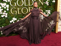 Ariana DeBose wearing Oscar de la Renta arrives at the 82nd Annual Golden Globe Awards held at The Beverly Hilton Hotel on January 5, 2025 i...