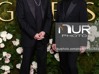 Atticus Ross and Trent Reznor arrive at the 82nd Annual Golden Globe Awards held at The Beverly Hilton Hotel on January 5, 2025 in Beverly H...