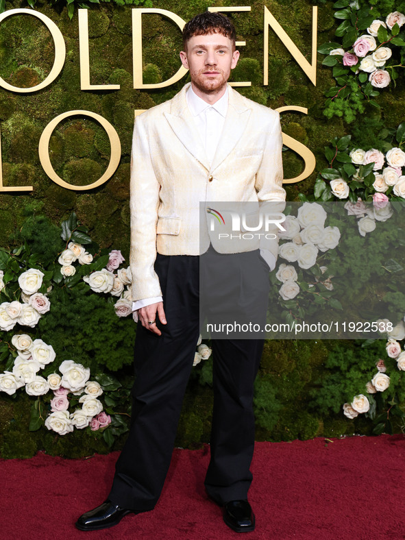 Chris Perfetti arrives at the 82nd Annual Golden Globe Awards held at The Beverly Hilton Hotel on January 5, 2025 in Beverly Hills, Los Ange...