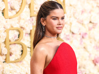 Maren Morris wearing Carolina Herrera arrives at the 82nd Annual Golden Globe Awards held at The Beverly Hilton Hotel on January 5, 2025 in...