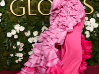 Melissa McCarthy wearing Christian Siriano arrives at the 82nd Annual Golden Globe Awards held at The Beverly Hilton Hotel on January 5, 202...