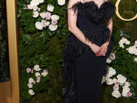 Sarah Paulson wearing Elie Saab arrives at the 82nd Annual Golden Globe Awards held at The Beverly Hilton Hotel on January 5, 2025 in Beverl...