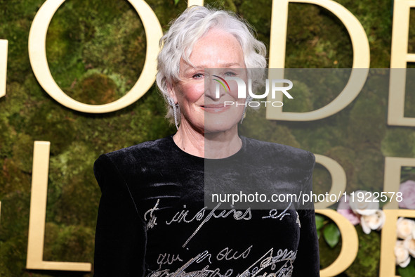 Glenn Close arrives at the 82nd Annual Golden Globe Awards held at The Beverly Hilton Hotel on January 5, 2025 in Beverly Hills, Los Angeles...