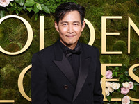 Lee Jung-jae wearing Gucci arrives at the 82nd Annual Golden Globe Awards held at The Beverly Hilton Hotel on January 5, 2025 in Beverly Hil...