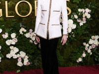 Tilda Swinton wearing Chanel arrives at the 82nd Annual Golden Globe Awards held at The Beverly Hilton Hotel on January 5, 2025 in Beverly H...