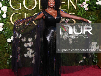 Viola Davis wearing Gucci arrives at the 82nd Annual Golden Globe Awards held at The Beverly Hilton Hotel on January 5, 2025 in Beverly Hill...