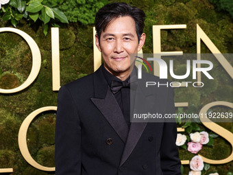 Lee Jung-jae wearing Gucci arrives at the 82nd Annual Golden Globe Awards held at The Beverly Hilton Hotel on January 5, 2025 in Beverly Hil...