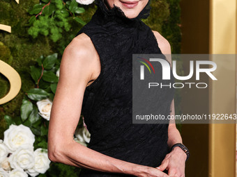 Michelle Yeoh wearing Balenciaga arrives at the 82nd Annual Golden Globe Awards held at The Beverly Hilton Hotel on January 5, 2025 in Bever...