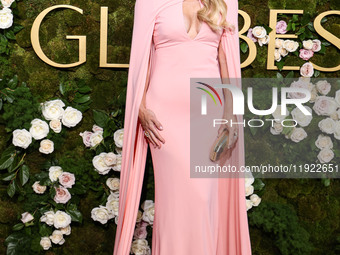 Molly Sims arrives at the 82nd Annual Golden Globe Awards held at The Beverly Hilton Hotel on January 5, 2025 in Beverly Hills, Los Angeles,...