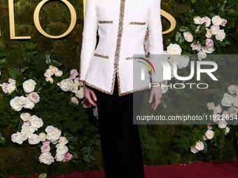 Tilda Swinton wearing Chanel arrives at the 82nd Annual Golden Globe Awards held at The Beverly Hilton Hotel on January 5, 2025 in Beverly H...