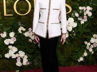 Tilda Swinton wearing Chanel arrives at the 82nd Annual Golden Globe Awards held at The Beverly Hilton Hotel on January 5, 2025 in Beverly H...