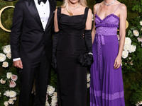 Brandon Thomas Lee, Pamela Anderson and Gia Coppola arrive at the 82nd Annual Golden Globe Awards held at The Beverly Hilton Hotel on Januar...