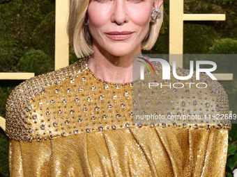 Cate Blanchett arrives at the 82nd Annual Golden Globe Awards held at The Beverly Hilton Hotel on January 5, 2025 in Beverly Hills, Los Ange...