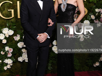 Ewan McGregor and Mary Elizabeth Winstead arrive at the 82nd Annual Golden Globe Awards held at The Beverly Hilton Hotel on January 5, 2025...