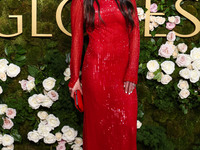 Jordana Brewster arrives at the 82nd Annual Golden Globe Awards held at The Beverly Hilton Hotel on January 5, 2025 in Beverly Hills, Los An...