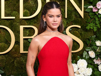 Maren Morris wearing Carolina Herrera arrives at the 82nd Annual Golden Globe Awards held at The Beverly Hilton Hotel on January 5, 2025 in...