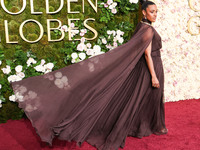 Ariana DeBose wearing Oscar de la Renta arrives at the 82nd Annual Golden Globe Awards held at The Beverly Hilton Hotel on January 5, 2025 i...