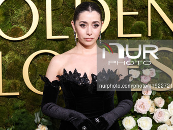 Cristin Milioti arrives at the 82nd Annual Golden Globe Awards held at The Beverly Hilton Hotel on January 5, 2025 in Beverly Hills, Los Ang...