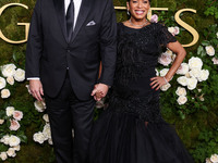 David Zayas and Liza Colon-Zayas arrive at the 82nd Annual Golden Globe Awards held at The Beverly Hilton Hotel on January 5, 2025 in Beverl...