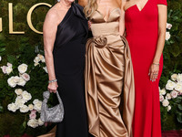 Julie Glaser, Nikki Glaser and Lauren Green arrive at the 82nd Annual Golden Globe Awards held at The Beverly Hilton Hotel on January 5, 202...