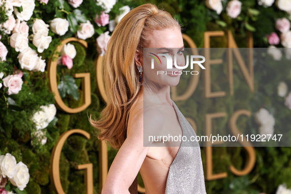 Nicole Kidman wearing Balenciaga with Boucheron jewelry arrives at the 82nd Annual Golden Globe Awards held at The Beverly Hilton Hotel on J...